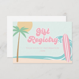 Cartão De Informações Registro do Chá de fraldas de Navegação do Bebê no