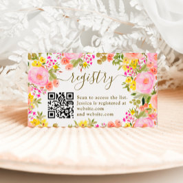 Cartão De Informações Registro do chá de panela de jardim de flores silv