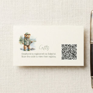 Cartão De Informações Registro do presente Código QR — Urso de Teddy de 