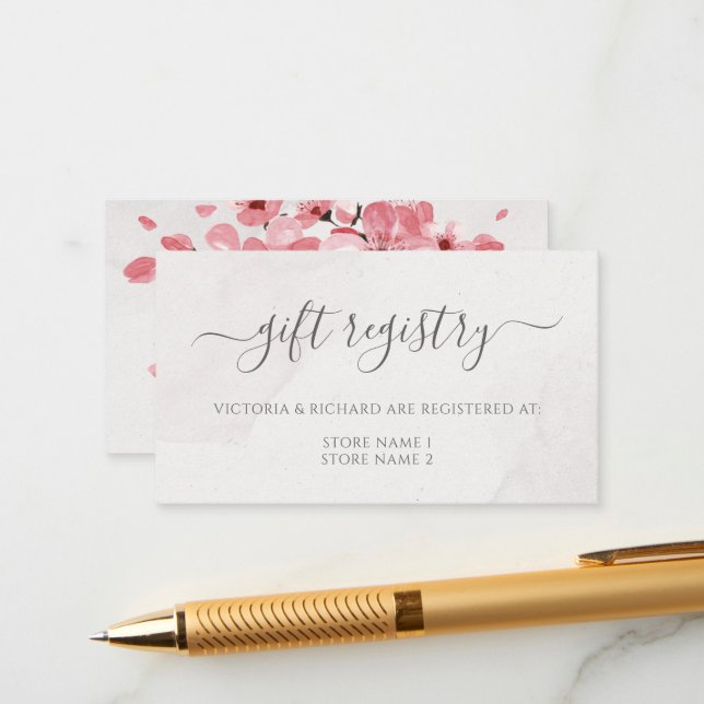 Cartão De Informações Registro do Presente de Casamento de Cerejeira Ros (Frente/Verso In Situ)