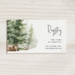 Cartão De Informações Registro dos Bebês Florestais<br><div class="desc">Apresentando o cartão de registro de bebês de animais florestais, perfeito para uma celebração fofa e caprichosa! Apresentando um tema da floresta aquarela com criaturas adoráveis como uma raposa, urso pardo, coelho e veado, é excelente para um chá neutro em relação ao gênero. Esta design de inspiração boêmica estabelece uma...</div>