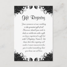 Registro Floral Black and White Wedt Gift