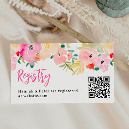 Cartão De Informações Registro floral de primavera cor-de-rosa do jardim