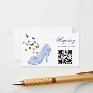 Cartão De Informações Registro QR de Chuveiro de Princesa de Conto de Fa