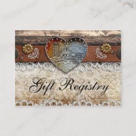 Cartão De Informações Registro Rustic Barn Country Wedding Gift