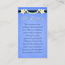 Cartão De Informações Registro Rustic Blue Mini Wedding Gift