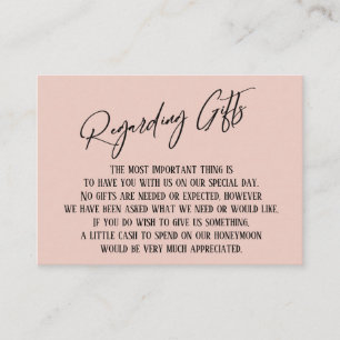 Cartão De Informações Relativo a Presentes Escrita Manual Moderna - Simp