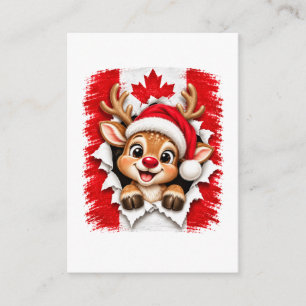 Cartão De Informações Rena de Natal Canadense