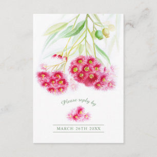 Cartão De Informações Resposta de casamento eucalipto rosa-vermelho