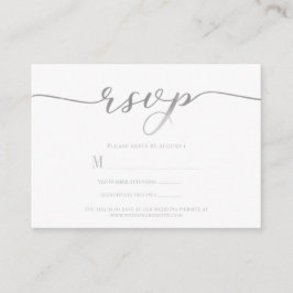 Cartão De Informações Resposta de Casamento R.S.V.P. Enclosure Caligrafi