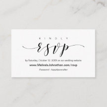 Resposta elegante de RSVP de casamento online