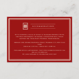 Cartão De Informações Retângulo Clássico Felicidade Dupla Casamento Chin