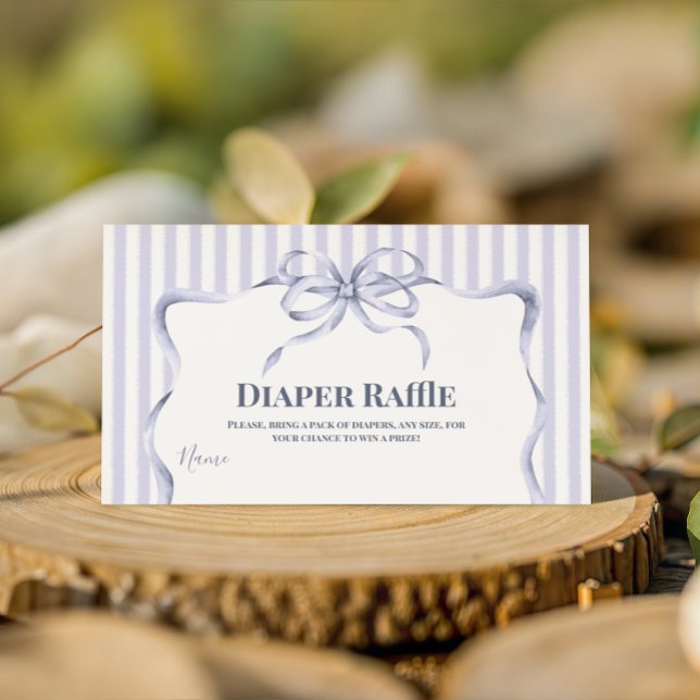 Cartão De Informações Retro Blue Bow Cafe Bebe Boy Coffee Baby Shower (Criador carregado)