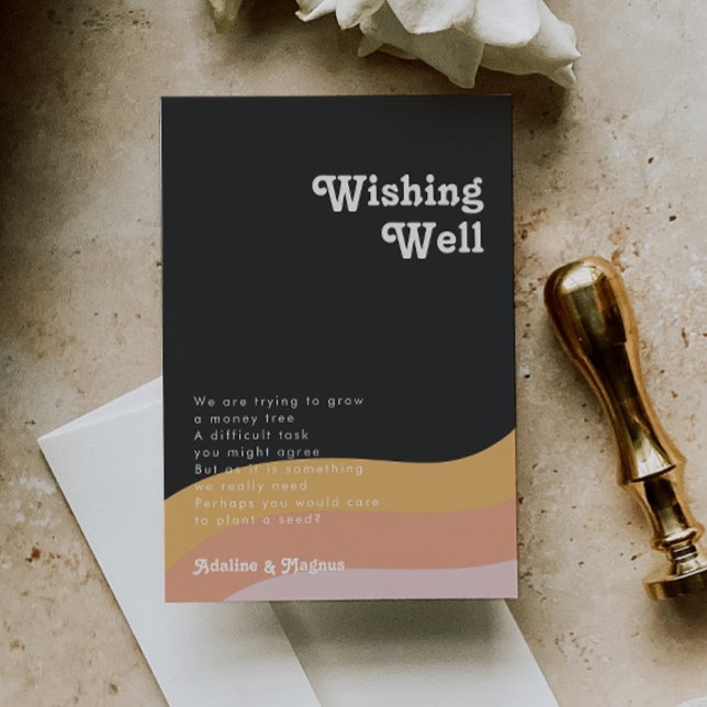 Cartão De Informações Retro Moderno Arco-Íris Escuro Desejo Bem (Criador carregado)