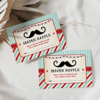 Retro Mustache Pequeno Cavalheiro Fralda Raffle