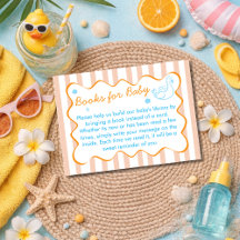 Retro Stripes Books For Baby Summer Baby Shower 