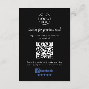 Cartão De Informações Revisões do Facebook Link de Classificação de