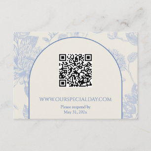 Cartão De Informações Rich Blue Floral Floral Floral Floral Floral Flora