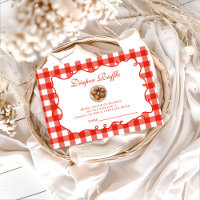 Rifa de Fraldas de Almôndegas Gingham Vermelho