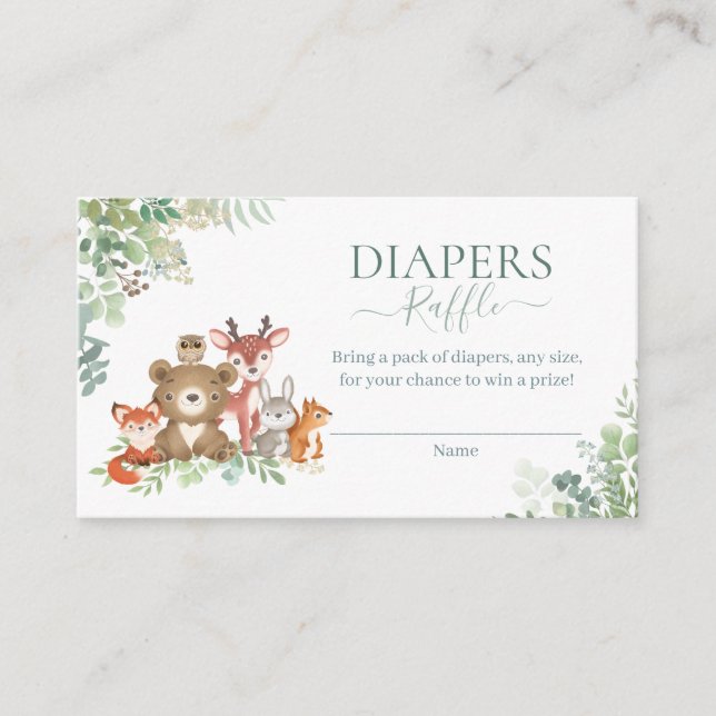 Cartão De Informações Rife de chá de bosque de bosque (Frente)