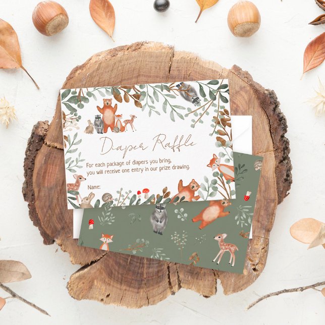 Cartão De Informações Rife de fralda florestal de bosque (Criador carregado)