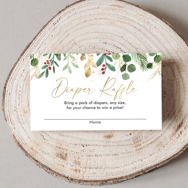 Cartão De Informações Rife de fralda vermelha de folha de Natal (Criador carregado)