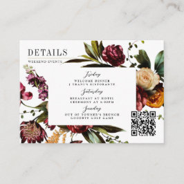 Cartão De Informações Riqueza do Casamento Colorido Primavera