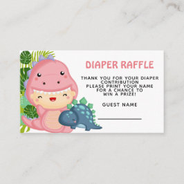 Cartão De Informações Roar É Um Chá de fraldas De Dinossauro