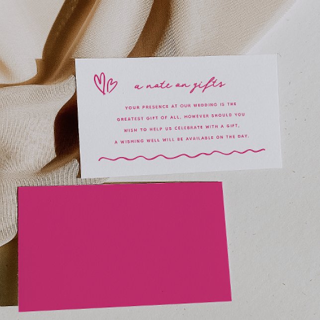 Cartão De Informações Rodovalho Cinza Whimsical A Nota Sobre Presentes (Criador carregado)