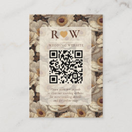 Cartão De Informações Romantic Anemones Accent Backyard Wedding