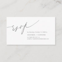 Romântica, Cinza Escura, RSVP de Convite, responda