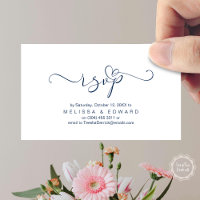 Romântico, Preto, RSVP de Convite, responda