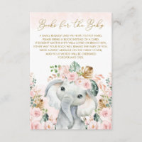 Rosa Coral Floral Tropical Elefante Traga um Livro