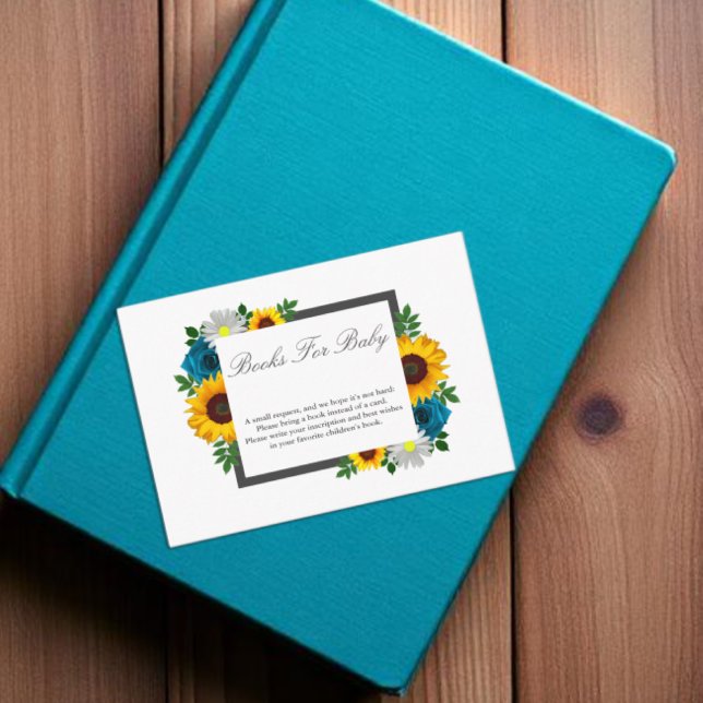 Cartão De Informações Rosa Daisy Floral Chá de fraldas (Criador carregado)