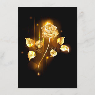 Cartão De Informações Rosa dourada ( rosa de ouro )