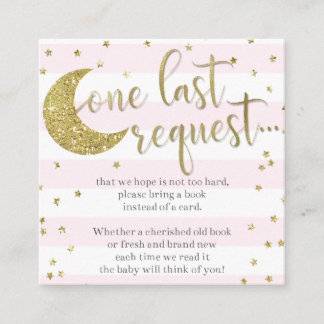 Cartão De Informações rosa-reluzente Traga um Livro para Bebê