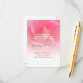 Cartão De Informações Rosa Rosa Rosa