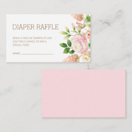 Cartão De Informações Rosa Rosa Rosa Rosa Rosa Floral Chá de fraldas Fra