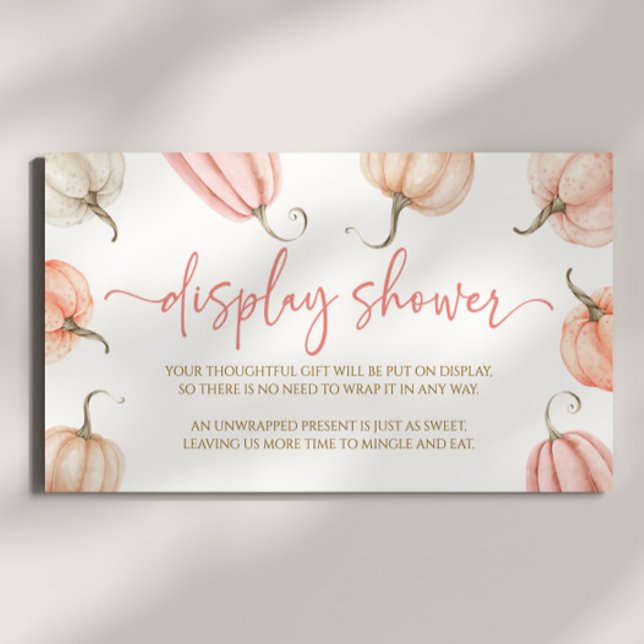 Cartão De Informações Rosa Um Pequeno Chá de fraldas De Abóbora Chá (Criador carregado)