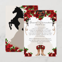 Rosa vermelha Floral Mariachi Charro Quinceanera I