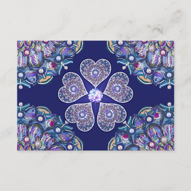 Cartão De Informações Rosácea Azul (Frente)