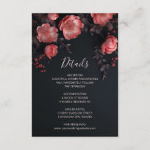 Rosas 3D Flores Silvestres Damasco Preto