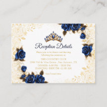 Rosas Azul Real Tiara Dourada Quinceañera