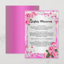 Rosas Cor-de-Rosa e Pérolas Medidas de Segurança