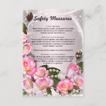 Rosas Rosa Elegantes E Pérolas Medidas De Seguranç