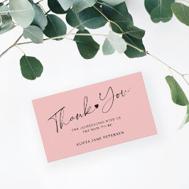 Cartão De Informações Roteiro de chá de bebê econômico agradecimento ros