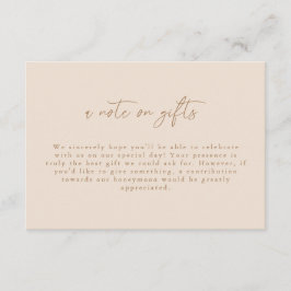 Cartão De Informações Roteiro Moderno Uma Nota Sobre Presentes