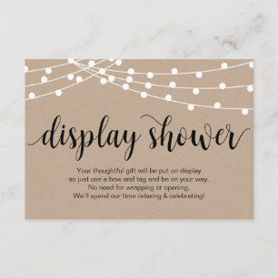 Cartão De Informações Roteiro Russo, Kraft, Chá de Exibição das Luzes de