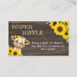 Cartão De Informações Rótulo de Chá de fraldas de Vaca de Girassol
