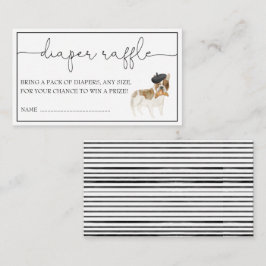 Cartão De Informações Rótulo Francês Gênero Fralda Neutra Raffle
